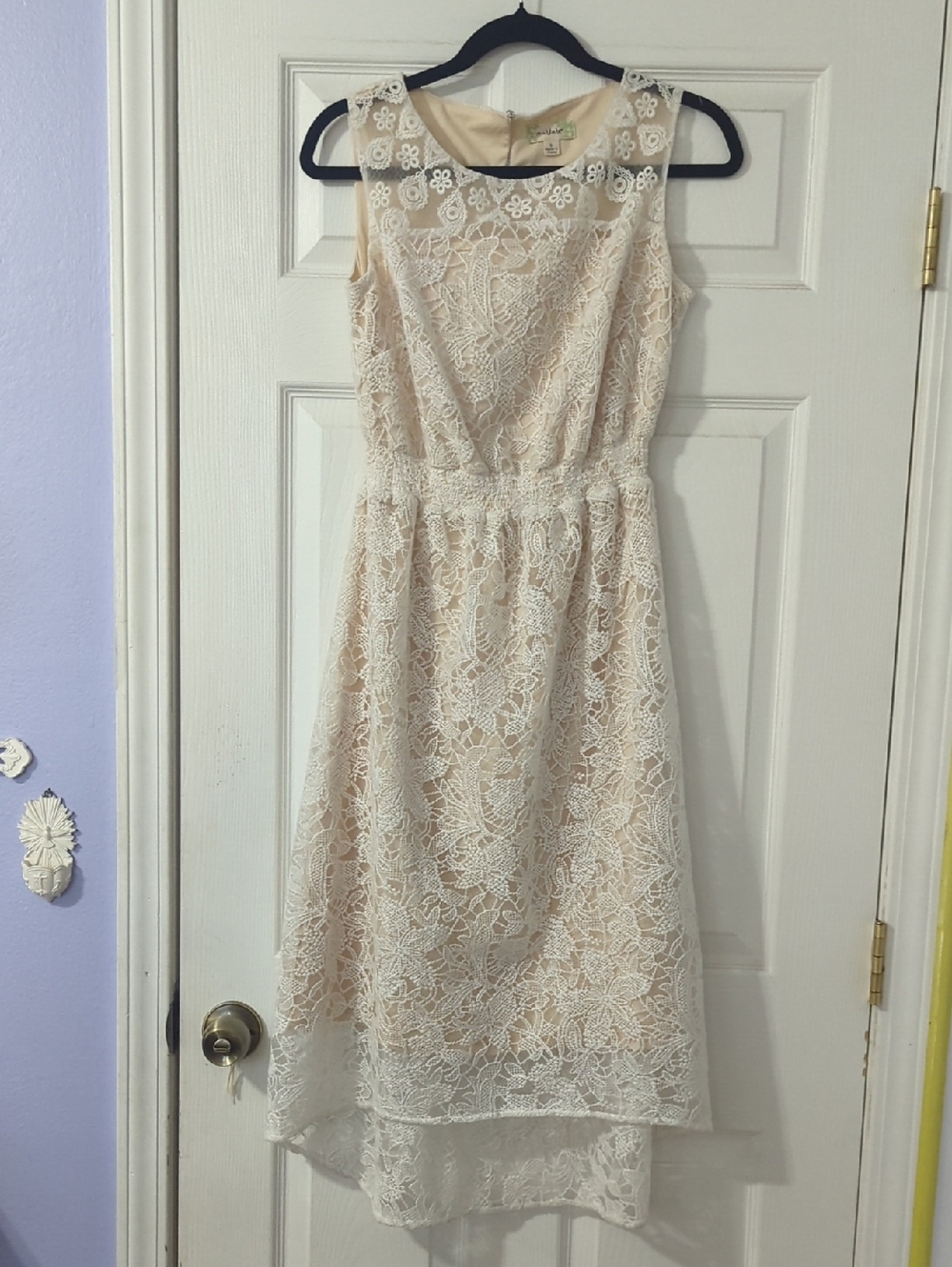 Nurture by Lamaze Cream Lace High-Low Dress